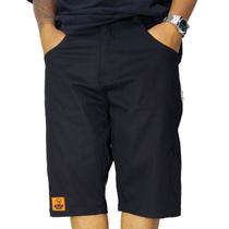 Bermuda Sarja Refen Bordado Balão Logo 1989 Preto Cor:PretoTamanho:42