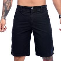 Bermuda Sarja Tradicional Masculina Preto - Icari