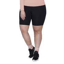 Bermuda Selene Básica Fitness Plus Size Feminina - Preto
