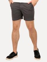 Bermuda Sergio K Masculina Chino Sarja Elastano Fivela Chumbo