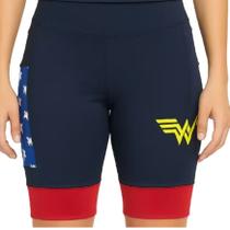 Bermuda, short com bolsos nas laterais mulher maravilha