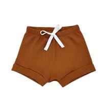 Bermuda Short Curto Tapa Fraldas Canelado Light Bebê Básico Baby Liso