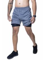 Bermuda Short fit Masculina Academia Corrida c/ Compressão Elastano