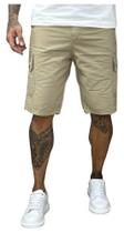 Bermuda Short Jeans Masculina Cargo Bolso Lateral