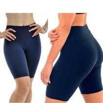 Bermuda Short Legging P ao G6 Feminina Suplex Cintura Alta Academia Fitness Basica Dia a Dia