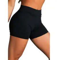 Bermuda Short Legging Suplex Academia Ginástica Fitness Cós Alto