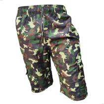 Bermuda Short Masculina Cargo Tático Militar Ripstop 6 Bolso