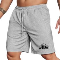 Bermuda Short Masculino Fitnea e Pesos Academia Treino Confortável ss Moletinho Estamp Fisiculturist