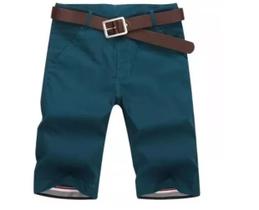 Bermuda Short Masculino Slim Fit Azul