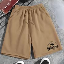 Bermuda Short Masculino Street Wear Modinha Moletinho Estamp California West Coast Urso Confortável