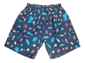 Bermuda Short Mauricinho Praia Estampa Flor 2 Bolsos Lat 386