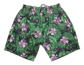 Bermuda Short Mauricinho Praia Estampa Flor 2 Bolsos Lat 386