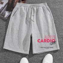 Bermuda Short Moletom Anti Cardio Maromba Academia Treino Algodão