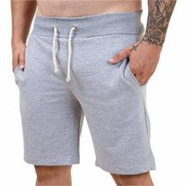 Bermuda Short Moletom Masculino Swag Básica Casual Estilosa