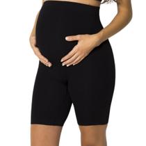 Bermuda Short Sem Costura Em Poliamida Cintura Alta Maternidade Trifil Para Gestante Grávida