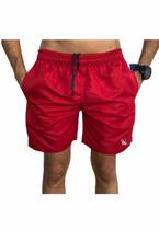 Bermuda Short Vermelho Liso Opice Moda Praia Estampado