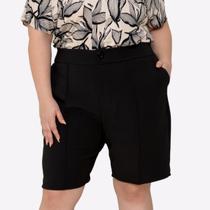 Bermuda Shorts Com Bolso Gorgurinho Feminino Plus Size