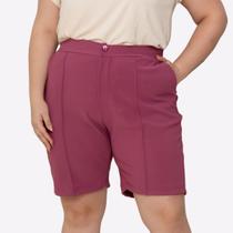 Bermuda Shorts Com Bolso Gorgurinho Feminino Plus Size Bermuda Shorts Com Bolso Gorgurinho Feminino Plus Size
