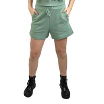 Bermuda Shorts de Elástico Moletom Verde Feminino Elanova Bermuda Shorts de Elástico Moletom Verde Feminino Elanova