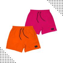 Bermuda Shorts Elastico Masculino Verão Adulto Liso Kit c2