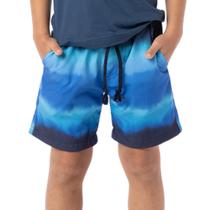 Bermuda Shorts Infantil Verão Menino Estampa Degradê Azul