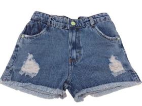 Bermuda / Shorts Jeans Infantil Menina Verão Lessa Kids 8738