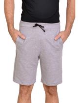 Bermuda Shorts Masculina Moletom Cinza Casual