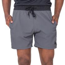 Bermuda Shorts Masculino Tactel Bolsos Elástico Cordão Verão