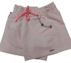 Bermuda Shorts Moletino Infantil Menina Verão LessaKids 8761 Bermuda Shorts Moletino Infantil Menina Verão LessaKids 8761