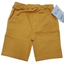 Bermuda Shorts Sarja Luxo Menino Bordado Verão Paraiso 14078