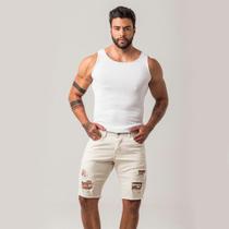 Bermuda Skinny Sarja Zune Jeans Masculina Moderna Estilo Verde 42