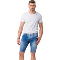 Bermuda Skinny Zune Jeans Masculina Básica Casual Dia a Dia