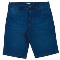Bermuda Slim Jeans Com Bigode Super Stone Used Bigode Liso Jeans - INK