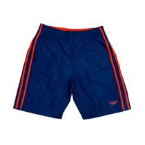 Bermuda Speedo Bold - Azul marinho/vermelho Alaranjado