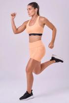 Bermuda Sprint Ginga 3 Bolsos 12cm Laranja Pêssego