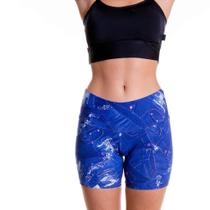 Bermuda Suplex Básico Estampada Fake Jeans Feminino Academia Bermuda Suplex Básico Estampada Fake Jeans Feminino Academia