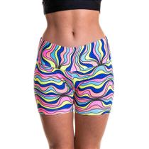Bermuda Suplex Básico Estampada Ondas Feminino Academia Bermuda Suplex Básico Estampada Ondas Feminino Academia