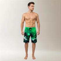 Bermuda Surf Masculina Estampa Breeze Nature Verde - Ethical Bermuda Surf Masculina Estampa Breeze Nature Verde - Ethical