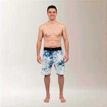 Bermuda Surf Masculina Estampa Névoa Floral Bermuda Surf Masculina Estampa Névoa Floral