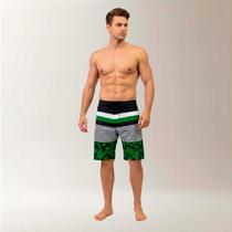 Bermuda Surf Masculina Estampa Strike Force Verde