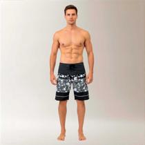 Bermuda Surf Masculina Splash Art Preta