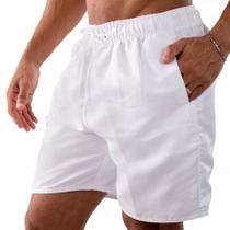 Bermuda Tactel Shorts Praia Confortável Masculina Lisa Cores Sortidas