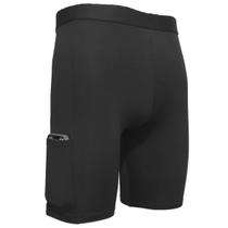 Bermuda Térmica Masculina com Bolso Short Segunda Pele Corrida Ciclismo Bicicleta Proteção UV Esport