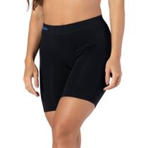 Bermuda Térmica Modeladora Feminina Sem Costura Fitness Esportiva Anti Assaduras Microfibra Lisa