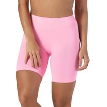 Bermuda Térmica Modeladora Feminina Sem Costura Fitness Esportiva Anti Assaduras Microfibra Lisa