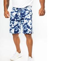Bermuda Top Fit Advance Tie Dye Azul/Branca - M