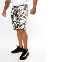 Bermuda Top Fit Advance Tie Dye Preta/Branca - P
