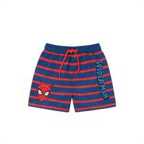 Bermuda UV Estampa Listrada Homem Aranha Marvel 4 a 10 anos - Bermuda UV Estampa Listrada Homem Aranha Marvel 4 a 10 anos -