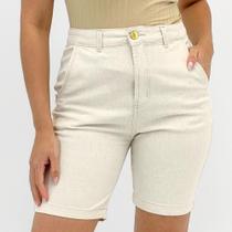 Bermuda Young Style Ciclista em Tecido Feminina