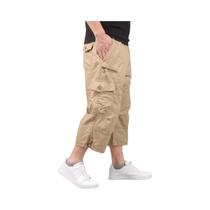 Bermudas Cargo Masculinas Tamanho Grande, Casuais De Verão, Cintura Elástica, Calças De Moletom Para
